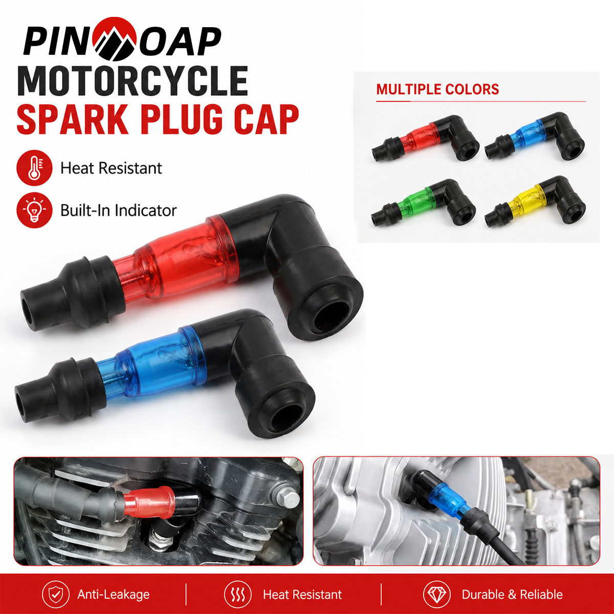Motorcycle Spark Plug - PINMOAP 1/2個入り パフォーマンスバイク用スパークプラグ イグニッション交換品 ダートバイク・スクーター用 耐久性のあるエンジン始動チューンアップ
