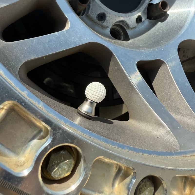 Motorcycle Valve Cover - ゴルフボールスタイルタイヤバルブステムキャップ 車用 ユニバーサルホイールエアダストカバー 自動車用