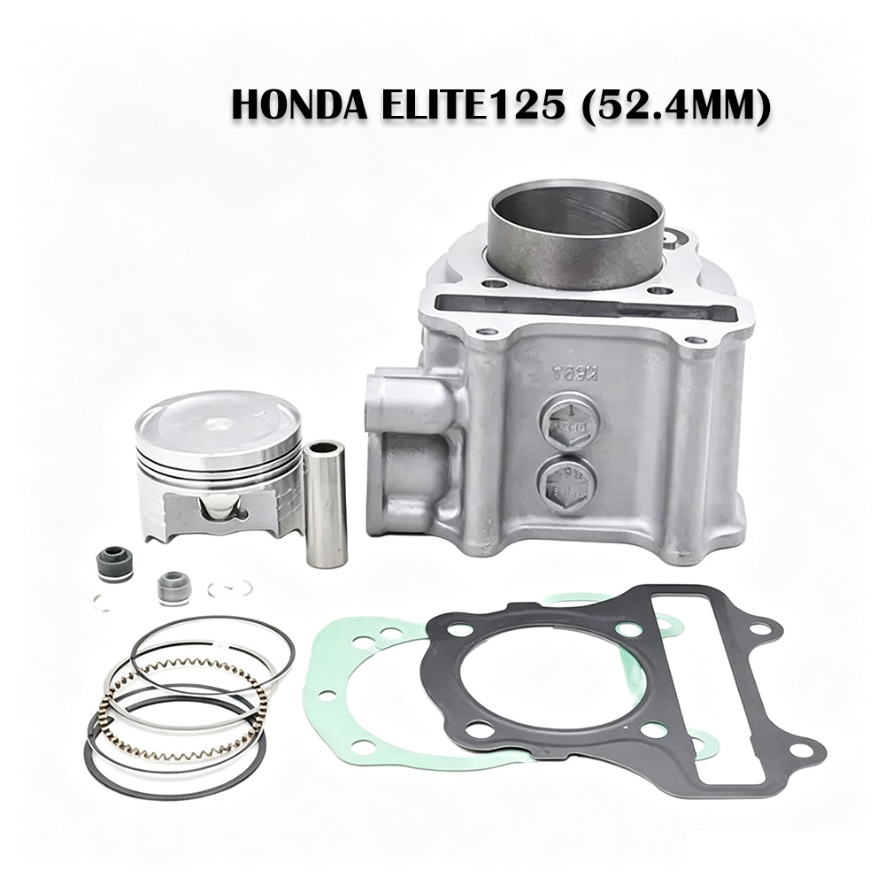 Motorcycle Piston - オートバイエンジン部品 52.4MM シリンダーピストンリングガスケットキット ホンダ Elite125 RX