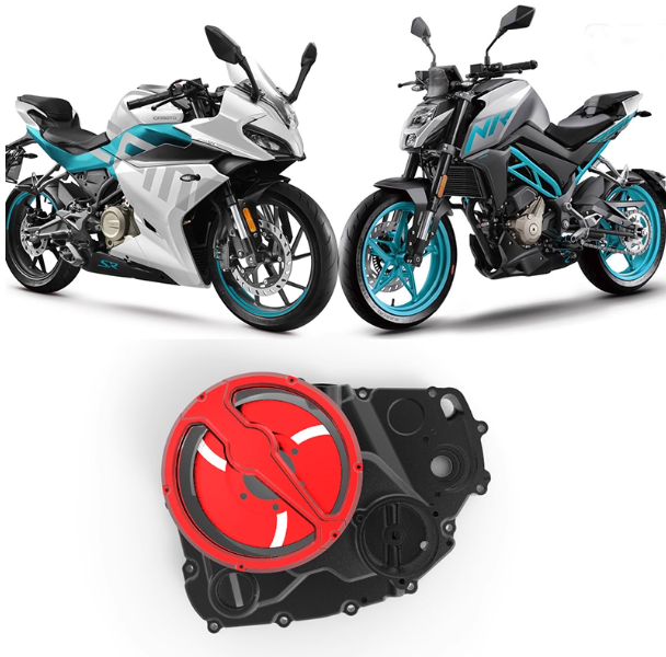 Motorcycle Clutch - CF 250SRに適した透明クラッチカバー、透明エンジンサイドカバー付きバイク改造パーツ