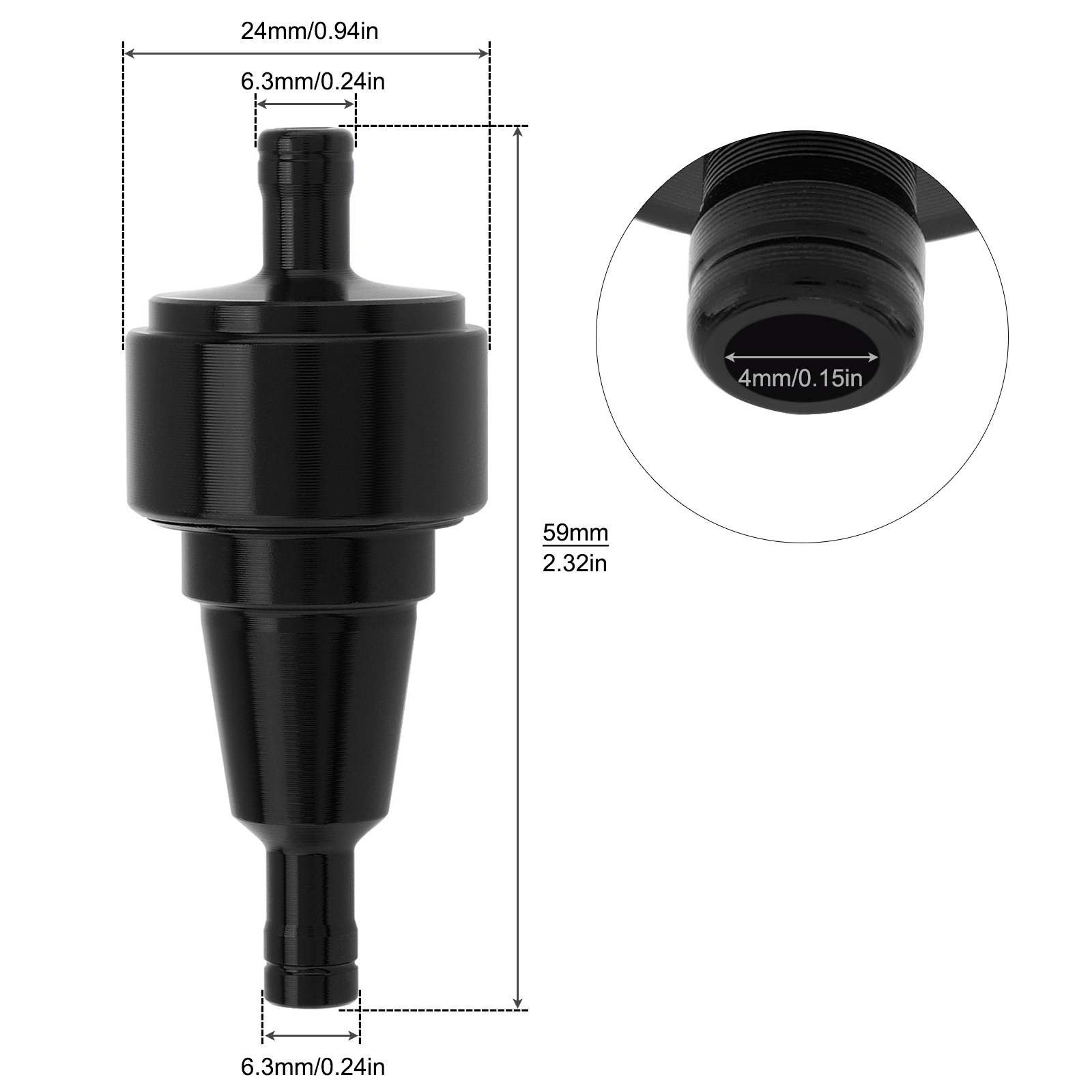 1/4インチ（6mm）オートバイ燃料フィルター、バイク・スク - Motorcycle Oil Filter のレビューと価格