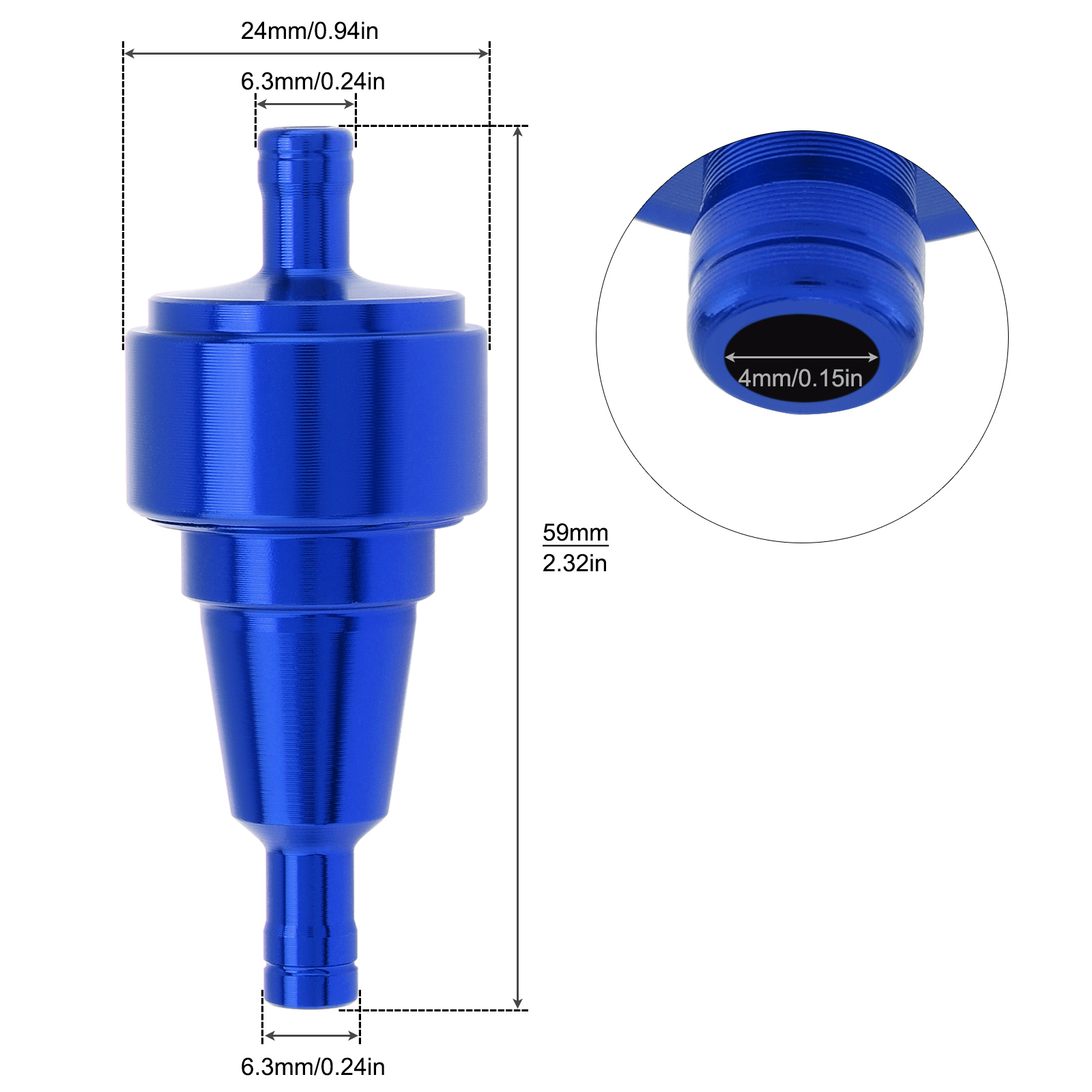 1/4インチ（6mm）オートバイ燃料フィルター、バイク・スク - Motorcycle Oil Filter のレビューと価格