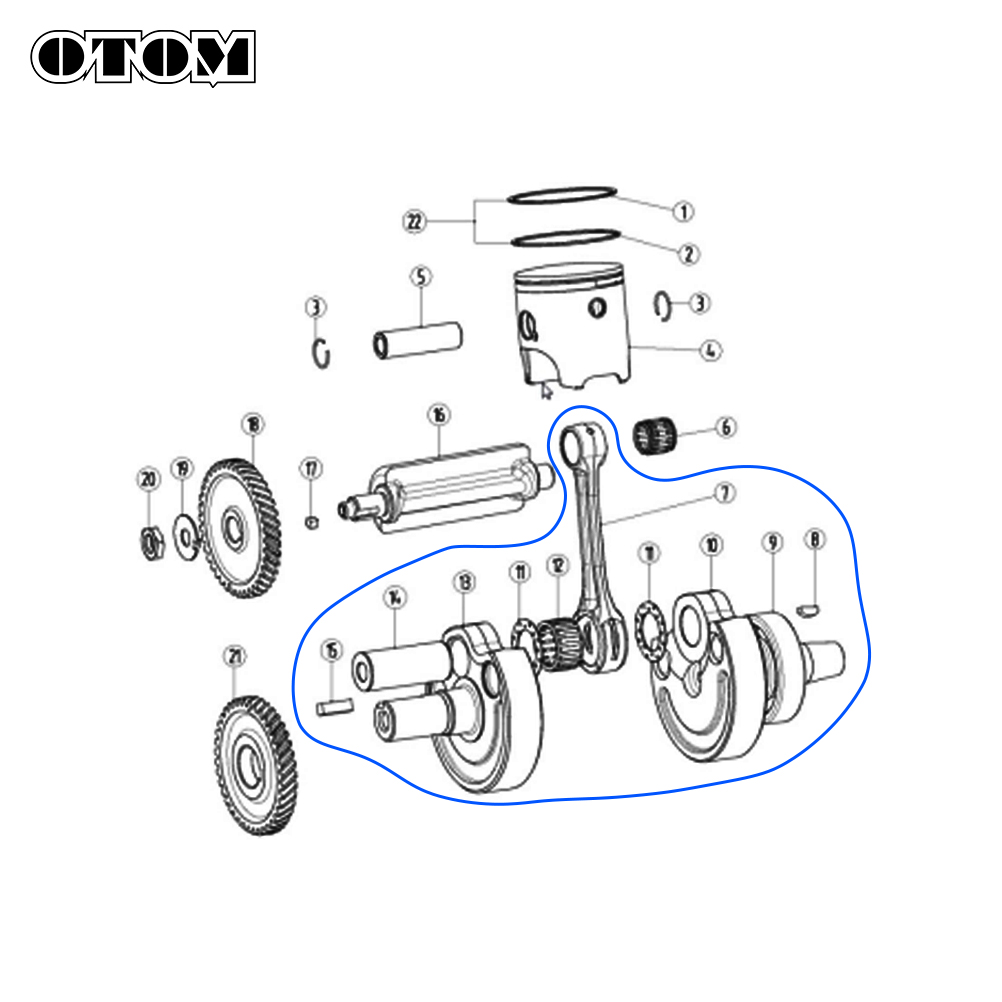 OTOM DT230 MT250 オートバイクランクシャフト - Motorcycle Crankshaft のレビューと価格