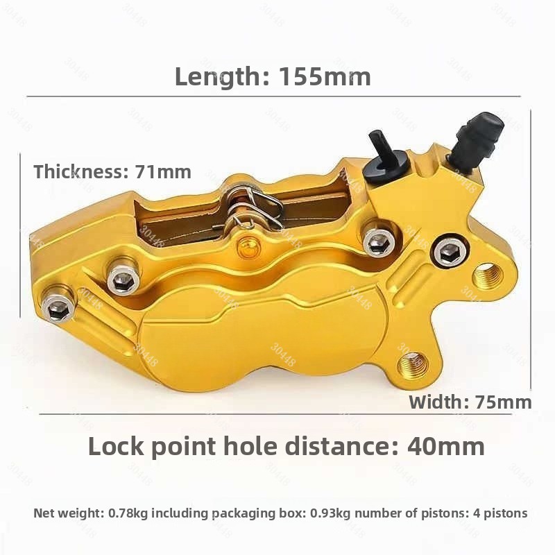 オートバイCNC四ピストンブレーキキャリパー電動スクーターN - Motorcycle Piston のレビューと価格