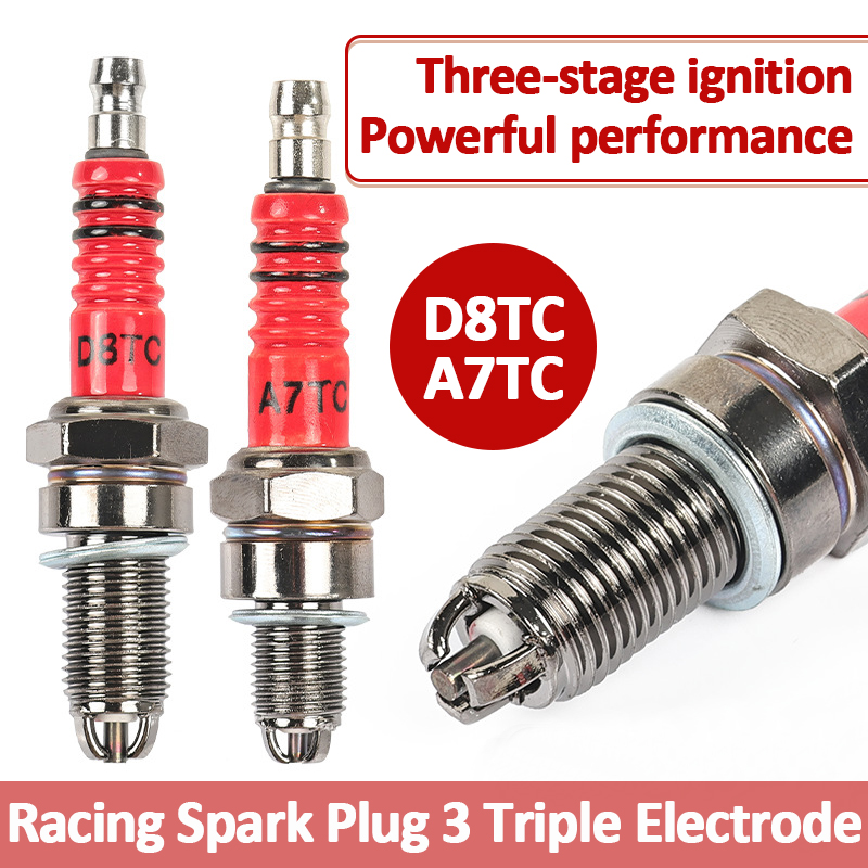 1/2 個レーシングスパークプラグ 3 トリプル電極 A7T - Motorcycle Spark Plug のレビューと価格